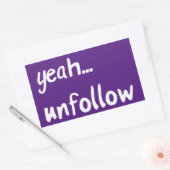 Ja Unfollow Rechthoekige Sticker (Envelop)
