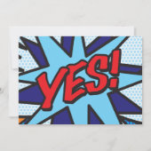 JA Uw Bericht Spraakballon Fun Retro Aankondiging (Voorkant)