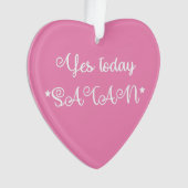 Ja vandaag Satan Grappig Satanisch Ornament (voorkant)