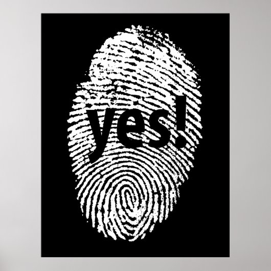 Ja: vingerafdruk poster (Voorkant)