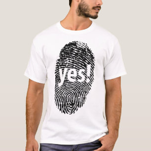 Ja: vingerafdruk t-shirt