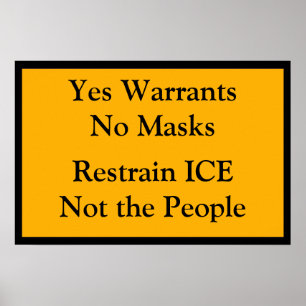 Ja Warrants Geen Maskers Poster