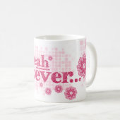 Ja, wat... rode / roze tekst mok (Voorkant rechts)