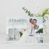 Ja, we hebben foto bruiloft aankondiging gedaan (Staand voorkant)