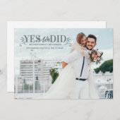 Ja, we hebben foto bruiloft aankondiging gedaan (Voorkant / Achterkant)