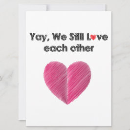 Ja, we houden nog steeds van elkaar feestdagenkaart