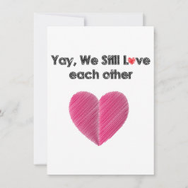 Ja, we houden nog steeds van elkaar feestdagenkaart