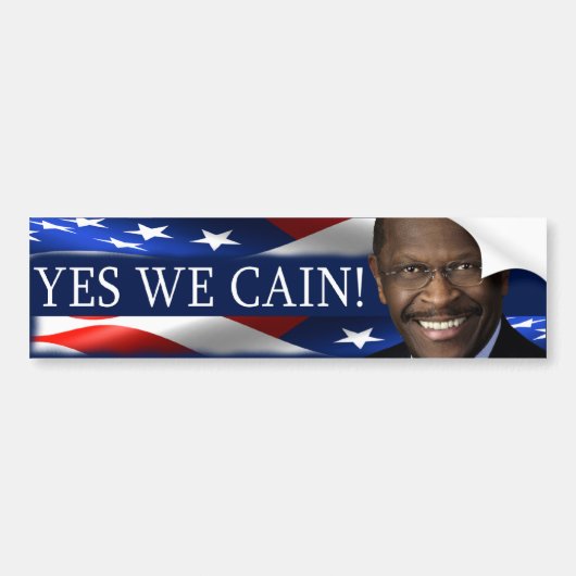 Ja, we krijgen het. Herman Cain Bumpersticker (Voorkant)