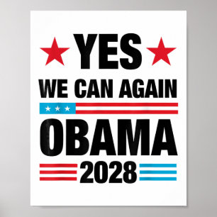 Ja, we kunnen opnieuw Obama 2028 3e termijn presid Poster