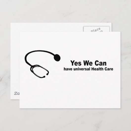 Ja, we kunnen zorgen voor universele gezondheidszo briefkaart (Voorkant / Achterkant)