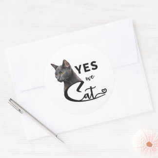 Ja, we zijn kat - ja, we kunnen ronde sticker