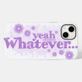"ja whatever" paars wit grafisch Case-Mate iPhone case (Achterkant (horizontaal))