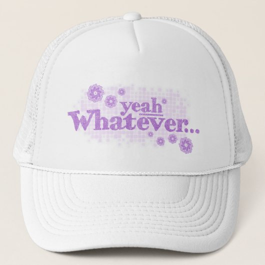 ja whatever... paarse hoed / pet (Voorkant)