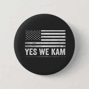 Ja Wij Kam 2024 Amerikaanse vlag Ronde Button 5,7 Cm