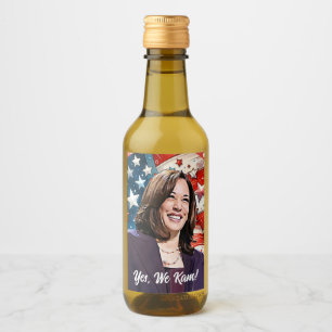 Ja, wij Kam!   Kamala Harris 2024 voor President Wijn Etiket