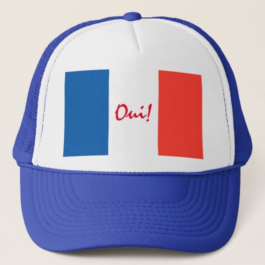 Ja Yes French Flag Customizable Trucker Pet (Voorkant)