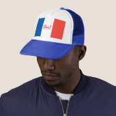 Ja Yes French Flag Customizable Trucker Pet (In situ)