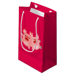 JA!! Zak met cadeaupapier met schattige cartoon va Klein Cadeauzakje