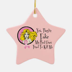 Ja, ze hebben last van borstkanker keramisch ornament