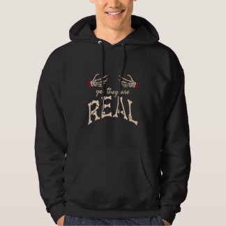 Ja, ze zijn echte vrouwen Skelet Halloween 1 Hoodie