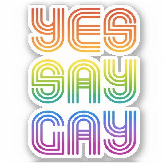 Ja Zeg Gay Sticker (Voorkant)