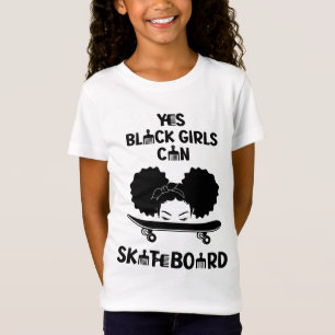 Ja Zwart Meisjes Kan Skateboard T-shirt