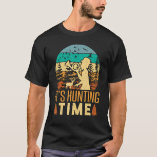 Jaaghorn met pet op de jacht op woudhondenpels t-shirt