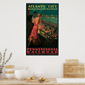  jaar 1930s Atlantic City Travel en Poster (Keuken)
