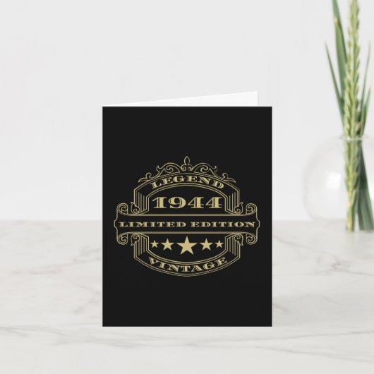 Jaar 1944 HAPPY BIRTHDAY Gevouwen Foto Verjaardag Kaart (Voorkant)