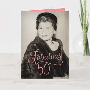  jaar 1950 Fabulous 50th Birthday for her Kaart