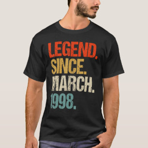 jaar 1998 25ste verjaardag 25 jaar oud 2 t-shirt