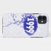 jaar 1999 (blauw, wit) Case-Mate iPhone case (Achterkant (horizontaal))