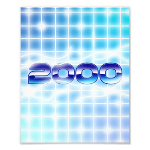 Jaar 2000 grafiek foto afdruk