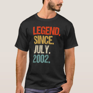 jaar 2002 21ste verjaardag retro 21 jaar oud t-shirt