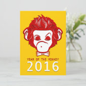 Jaar 2016 van de aap (bowtie) kaart (Staand voorkant)
