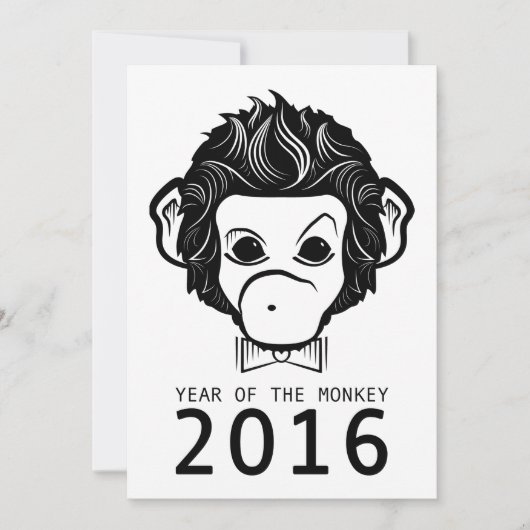 Jaar 2016 van de aap (bowtie) kaart (Voorkant)