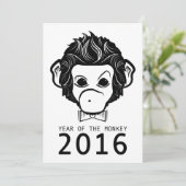 Jaar 2016 van de aap (bowtie) kaart (Staand voorkant)