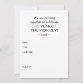 Jaar 2016 van de aap (bowtie) kaart (Achterkant)