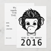 Jaar 2016 van de aap (bowtie) kaart (Voorkant / Achterkant)