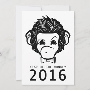 Jaar 2016 van de aap (bowtie) kaart