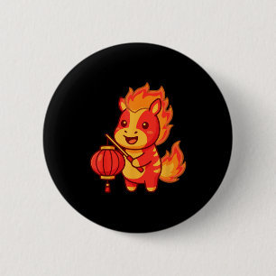 Jaar Chinese Maan Paard Ronde Button 5,7 Cm