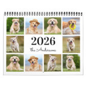 Jaar Custom Photo Family Pet Dog Creëer Uw Eigen Kalender (Hoes)