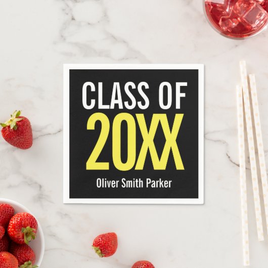 JAAR Geel gematigd Afstuderen Servet (Insitu)