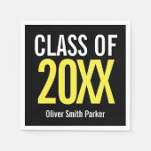 JAAR Geel gematigd Afstuderen Servet (Voorkant)