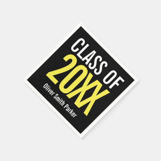 JAAR Geel gematigd Afstuderen Servet (Hoek)