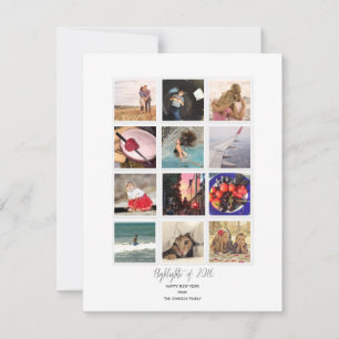 Jaar Hoogtepunten Instagram Foto's Fotokaart Feestdagenkaart