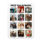 Jaar in de Review - 12 Fotocollage - Kalender Magneet (Verticaal)