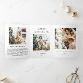 Jaar in de Review Moderne kerst Kaart (Binnen)