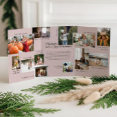 Jaar in Momenten Familie Fotocollage Kerstmis Drieluik Wenskaart