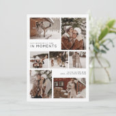 Jaar in momenten Familiefoto collage Kerstmis Feestdagenkaart (Staand voorkant)